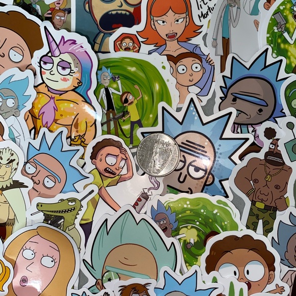 50 Rick and Morty Stickers - Picture 2 of 2